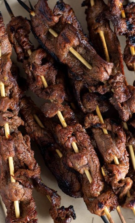 Grilled Beef Kebabs with Mushrooms & Onions Serves 12 People