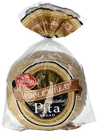 Aladdin Bakers Whole Wheat Traditional Pita Bread 12 oz