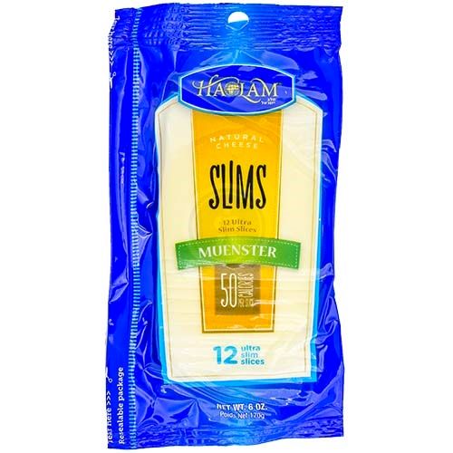 Haolam Slims Sliced Muenster Cheese (50 calories) 6 oz