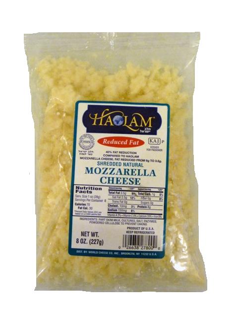 Haolam Reduced Fat Shredded Natural Mozzarella Cheese 8 oz