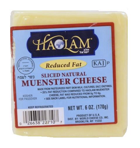 Haolam Reduced Fat Sliced Natural Muenster Cheese 6 oz