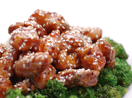 Sesame Chicken with White Rice