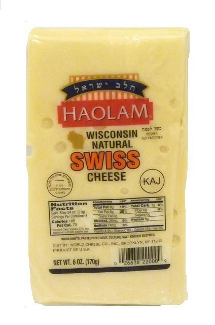 Haolam Wisconsin Natural Swiss Cheese 6 oz