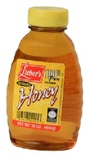 Lieber's 100% Pure Uncooked Honey 16 oz