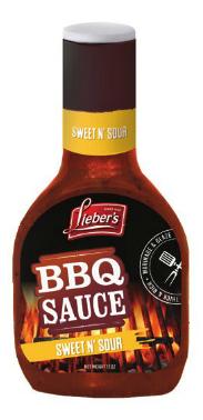 Lieber';s BBQ Sauce Sweet N Sour 18 oz