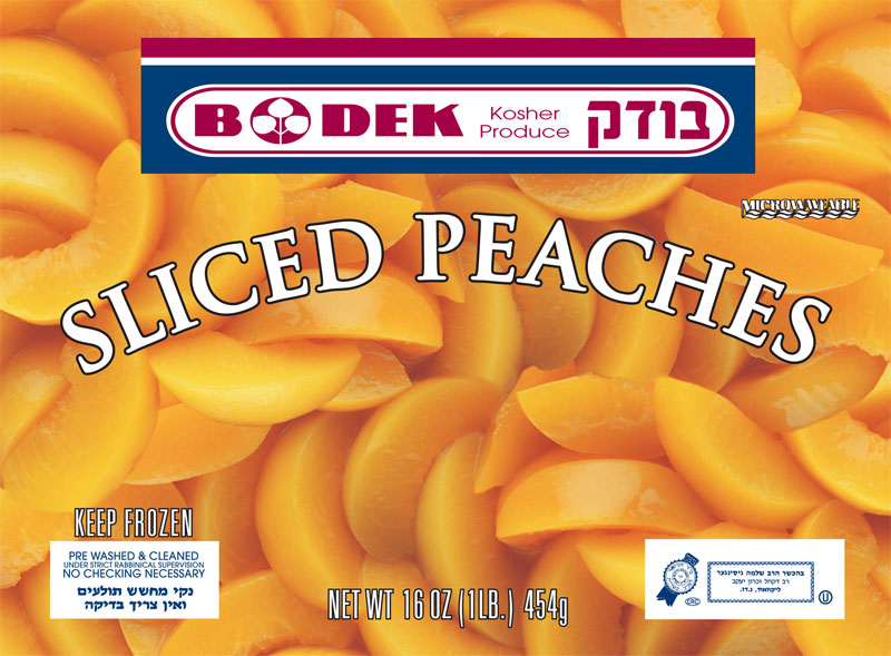 Bodek sliced peaches 16 oz