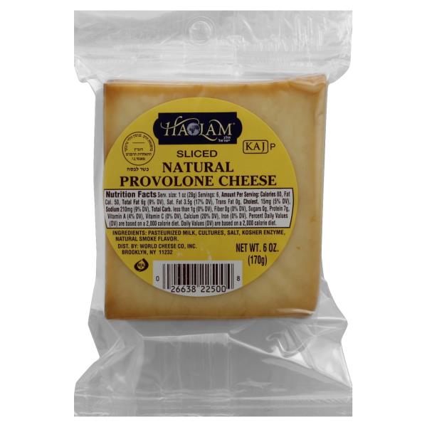 Haolam Sliced Natural Provolone Cheese 6 oz