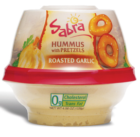 Sabra Single Serve Roasted Garlic Hummus with Pretzels 4.56 oz