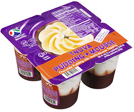 Tnuva Chocolate Pudding & Vanilla Mousse Topping 4 Pack